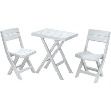 Combo Mesa Cuadrada Plegable + 2 Sillas Plegables Barú Gris