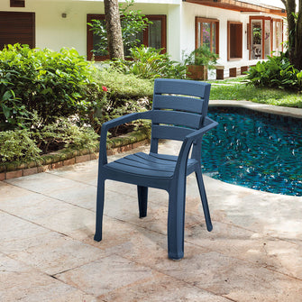 Silla Barú con Brazos Azul Petróleo
