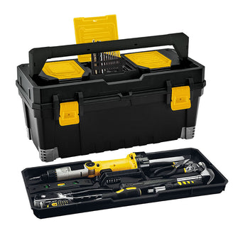 Caja Herramientas 23" Cerradura Plástica Negro
