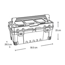 Caja Herramientas 23" Cerradura Plástica Negro