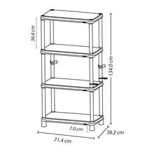 Estante multifuncional de 4 Niveles Solido 15" Mocca
