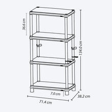 Estante multifuncional de 4 Niveles Solido 15" Gris