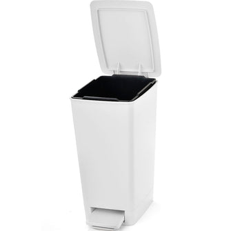 Basurero Pedal Slim 8 Litros Blanco