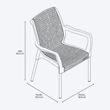 Silla Apariencia Shia con Brazos GR MET