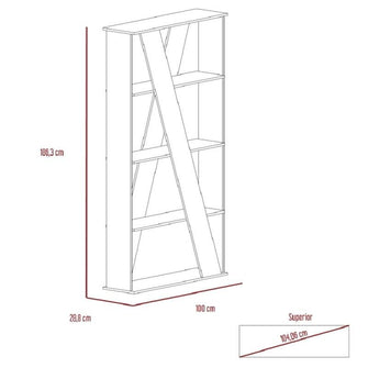 Divisor Ascher, Beige y Blanco, con Tres Entrepaños