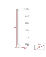 Mueble Esquinero Zendaya, Blanco, con Cinco Entrepaños