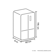 Nevera Cross Door Moscu 586 Litros Panel Digital - Negra