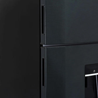 Nevera Haceb No frost 404 Litros dispensador de agua manija integrada Negro Esmeralda inverter