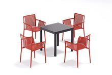 Silla Madrid con Brazos, Color Rojo, Con espaldar y diseño Moderno X2