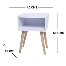 Mesa De Noche Turku 44x40x40cm Blanca