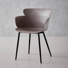 Silla Miami con Brazos, Color Taupe, Con espaldar y diseño Moderno X4