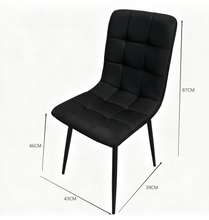 Set de 4 Sillas Flex, Color Negro, con Espaldar y Diseño Moderno