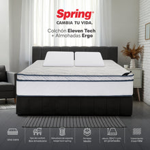 Colchón Spring Eleven Tech Doble 140X190 Cm  Gratis Almohadas Ergo