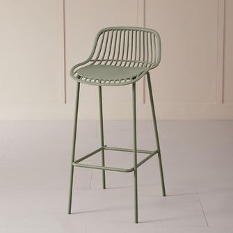 Butaco para Barra Tulum, Color Verde Olivo, Diseño Moderno