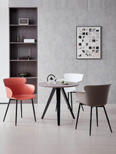 Silla Miami con Brazos, Color Taupe, Con espaldar y diseño Moderno X4