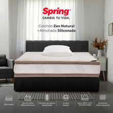 Colchón Spring Zen Natural Sencillo 100X190 cm Gratis Almohada Siliconada
