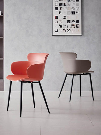 Silla Miami con Brazos, Color Rojo, Con espaldar y diseño Moderno