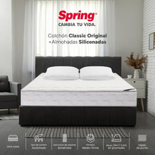 Combo Colchón Spring Classic Original Doble 140X190 Cm + Set Almohada Siliconada
