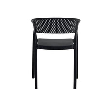Set de 2 Sillas Manaos, Negro, con Espaldar Minimalista y Diseño Moderno