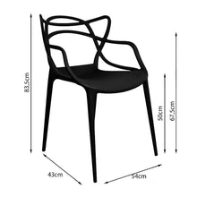 Kit por 2 Silla Solna Para Sala Comedor Jardín - Negro