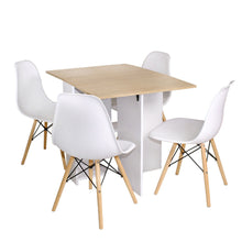 Combo Comedor Ahorraespacio 75X110X70 Blanco-Vienes + 4 Sillas