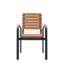 Sillas Comedor Exterior Rapel, Amarillo y Negro, con Cómodo Espaldar x2