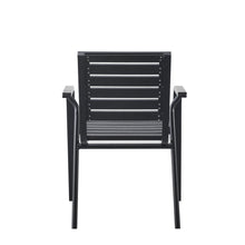 Set de 2 Sillas Comedor Exterior Rapel Negro, con Cómodo Espaldar