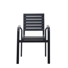 Set de 2 Sillas Comedor Exterior Rapel Negro, con Cómodo Espaldar