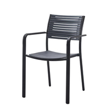 Set de 2 Sillas Comedor Exterior Oasis, Negro, con Cómodo Espaldar