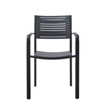 Sillas Comedor Exterior Oasis, Negro, con Cómodo Espaldar