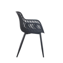 Set de 2 Sillas Victoria, Negro, con Espaldar Minimalista y Diseño Moderno