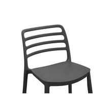 Set de 2 Sillas para Bar Palawan, Negro, con Espaldar Abierto y Diseño Minimalista