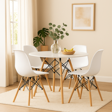Set 4 Silla de Comedor Eames Blanco