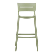 Set de 2 Sillas para Bar Manila, Verde, con Espaldar Rectangular y Diseño Moderno