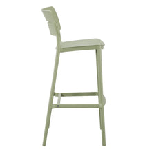 Set de 4 Sillas para Bar Manila, Verde, con Espaldar Rectangular y Diseño Moderno