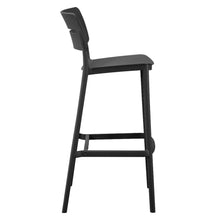 Set de 2 Sillas para Bar Manila, Negro, con Espaldar Rectangular y Diseño Moderno