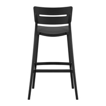 Set de 4 Sillas para Bar Manila, Negro, con Espaldar Rectangular y Diseño Moderno