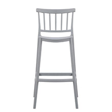 Set de 2 Sillas para Bar Oxford, Gris, con Espaldar en Barras y Diseño Minimalista