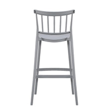 Set de 4 Sillas para Bar Oxford, Gris, con Espaldar en Barras y Diseño Minimalista
