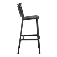 Set de 2 Sillas para Bar Oxford, Negro, con Espaldar en Barras y Diseño Minimalista