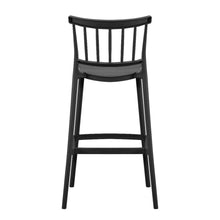 Set de 2 Sillas para Bar Oxford, Negro, con Espaldar en Barras y Diseño Minimalista