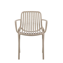 Set de 2 Sillas Parma, Taupe, con Espaldar en Rayas y Diseño Minimalista