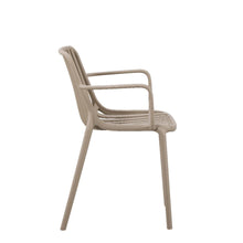 Set de 2 Sillas Parma, Taupe, con Espaldar en Rayas y Diseño Minimalista
