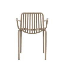 Set de 2 Sillas Parma, Taupe, con Espaldar en Rayas y Diseño Minimalista
