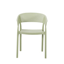 Set de 4 Sillas Manaos, Verde, con Espaldar Minimalista y Diseño Moderno