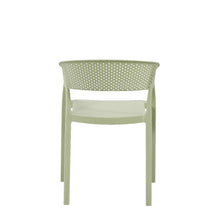 Set de 2 Sillas Manaos, Verde, con Espaldar Minimalista y Diseño Moderno