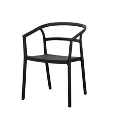 Set de 4 Sillas Porto, Negro, con Espaldar Minimalista y Diseño Moderno