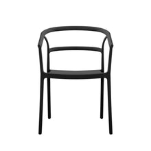 Set de 4 Sillas Porto, Negro, con Espaldar Minimalista y Diseño Moderno