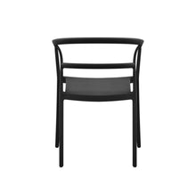 Set de 4 Sillas Porto, Negro, con Espaldar Minimalista y Diseño Moderno