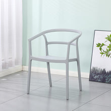 Set de 4 Sillas Porto, Gris, con Espaldar Minimalista y Diseño Moderno
